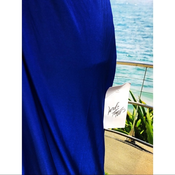 NWT LORD & TAYLOR Plunging Back Gown - Picture 10 of 16